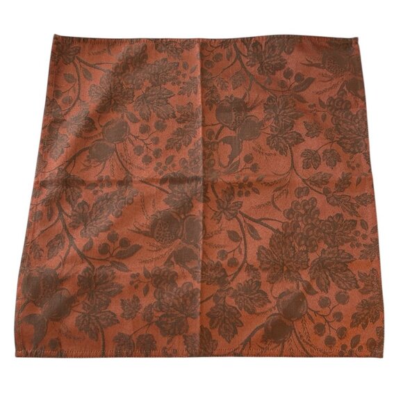 Lauren Ralph Lauren Set of Six Napkins Campbell Jacquard Rust 20" Leaf Foliage - Picture 1 of 5